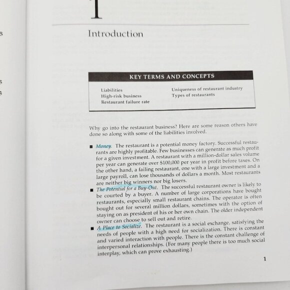 The Restaurant From Concept to Operation Textbook Lundberg Walker Hardcover - Picture 8 of 14